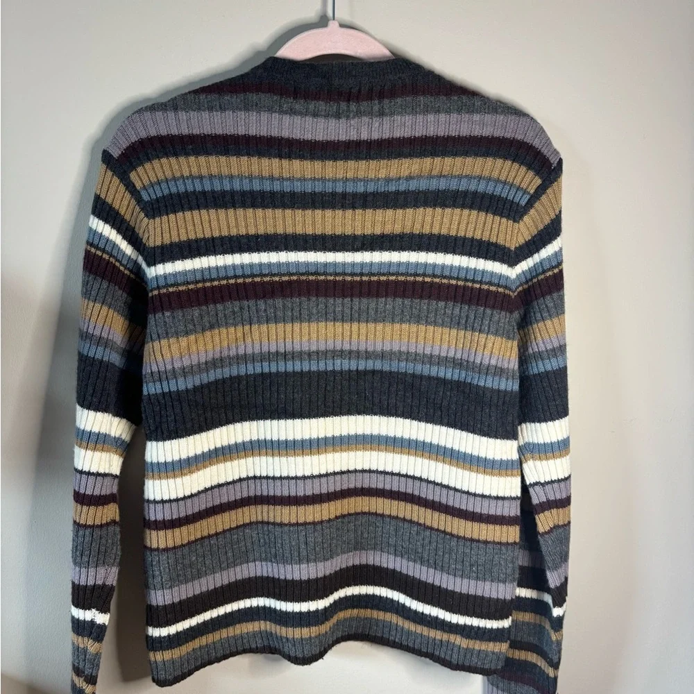 CRB Khakis Merino wool‎ blend size Sstriped Sweater - Multicolor